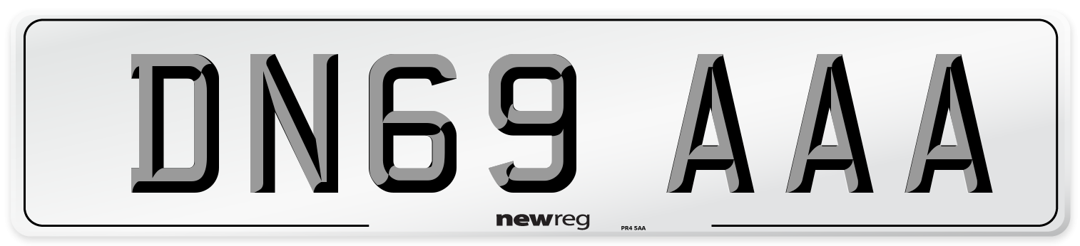 DN69 AAA Number Plate from New Reg